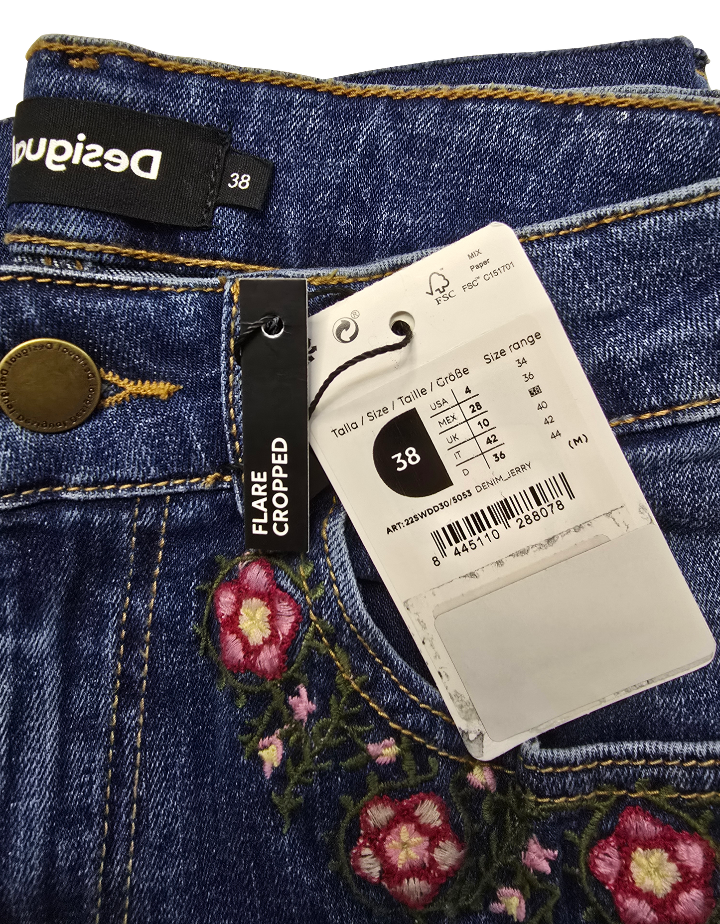 Jean Desigual Flare Cropped