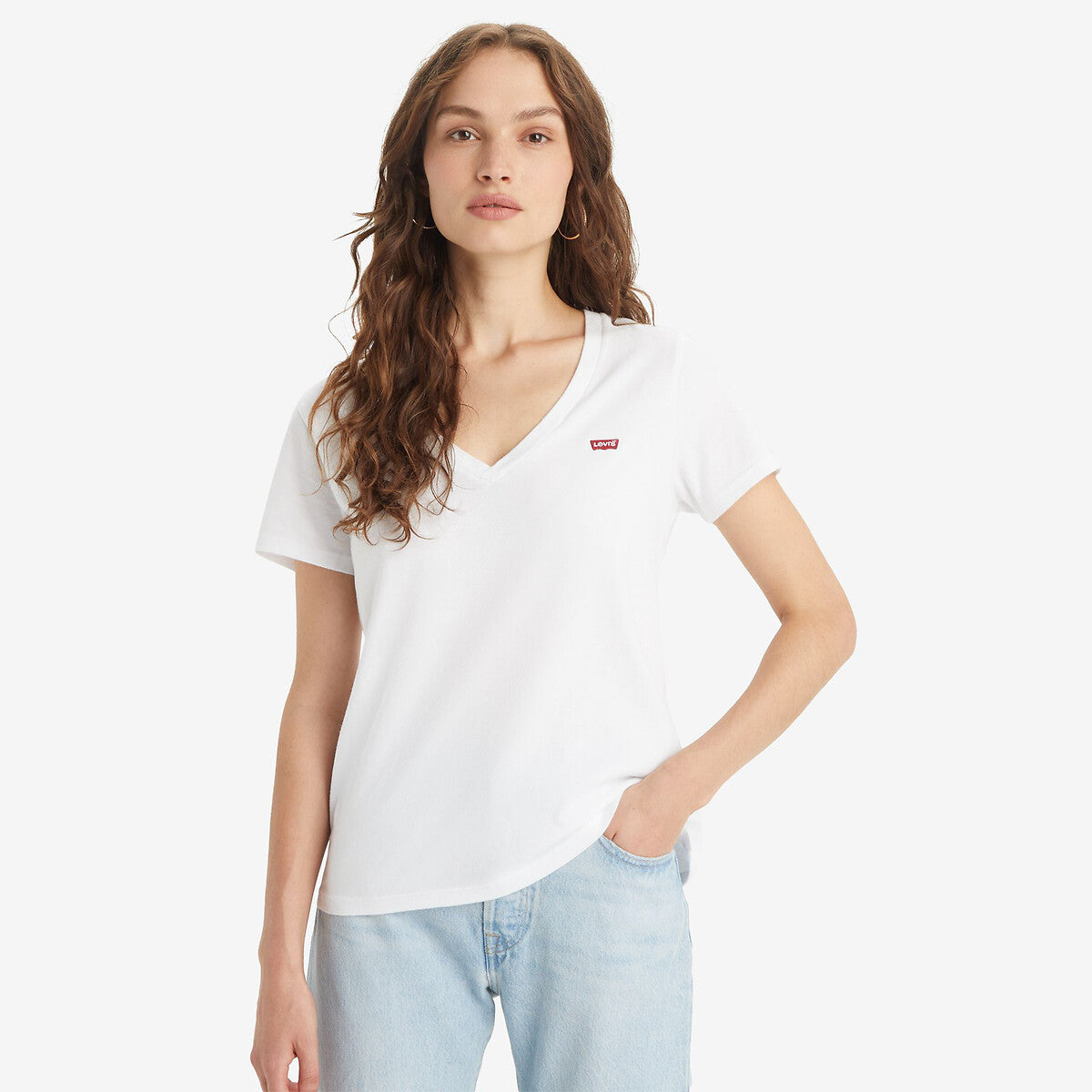 T-shirt col V blanc Levi's Femme