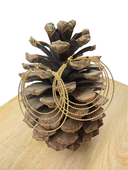 Boucles d'oreilles La Chiquita multirangs