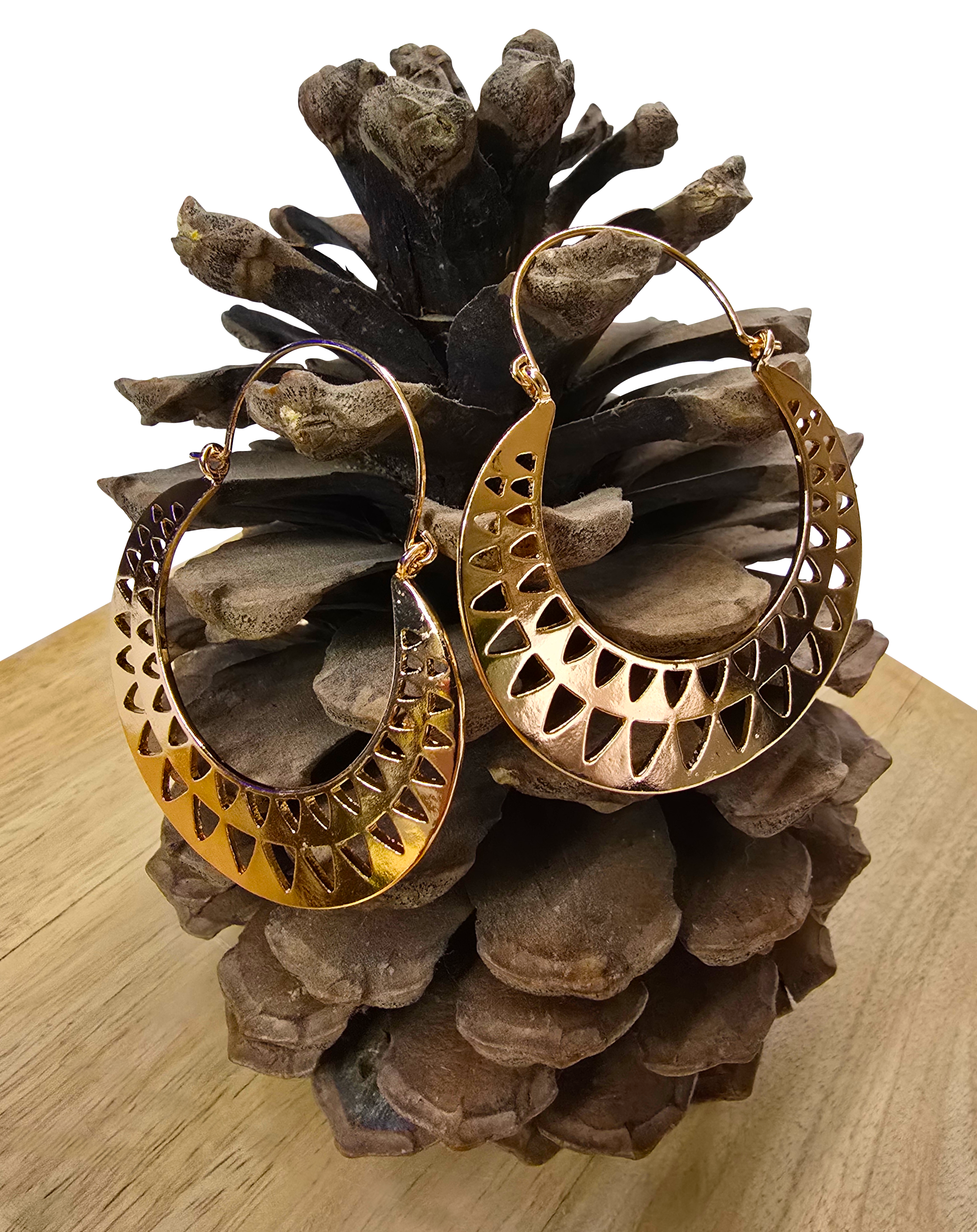 Boucles d'oreilles La Chiquita disques ajourés