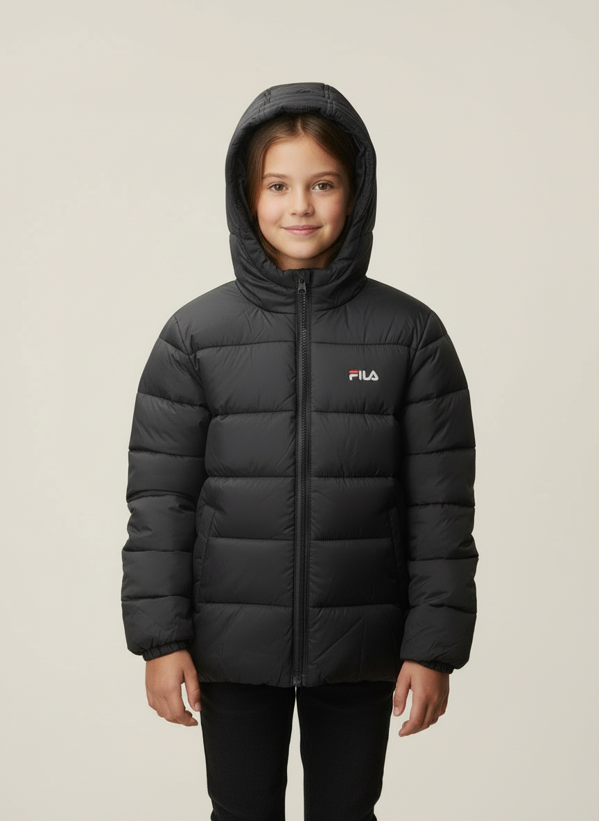 Doudoune noire FILA enfant