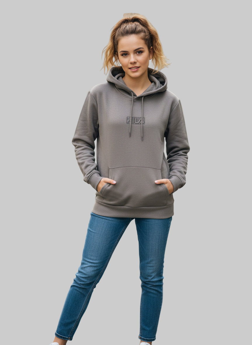 Sweat à capuche FILA gris femme