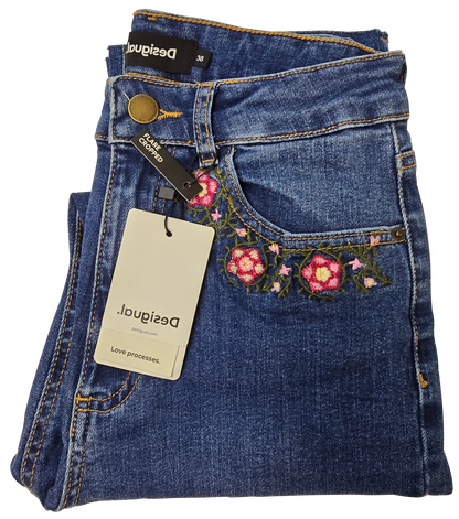 Jean Desigual Flare Cropped