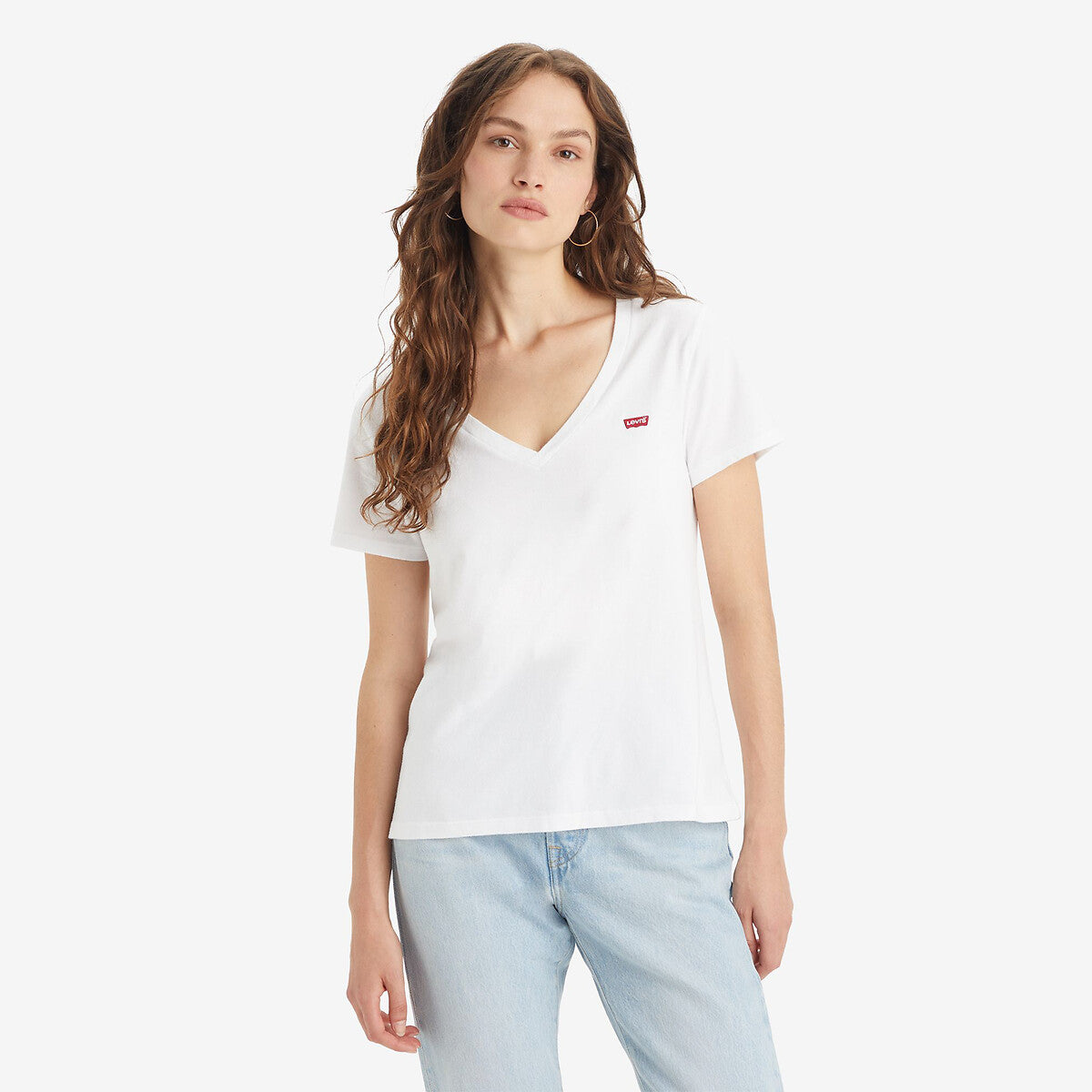 T-shirt col V blanc Levi's Femme