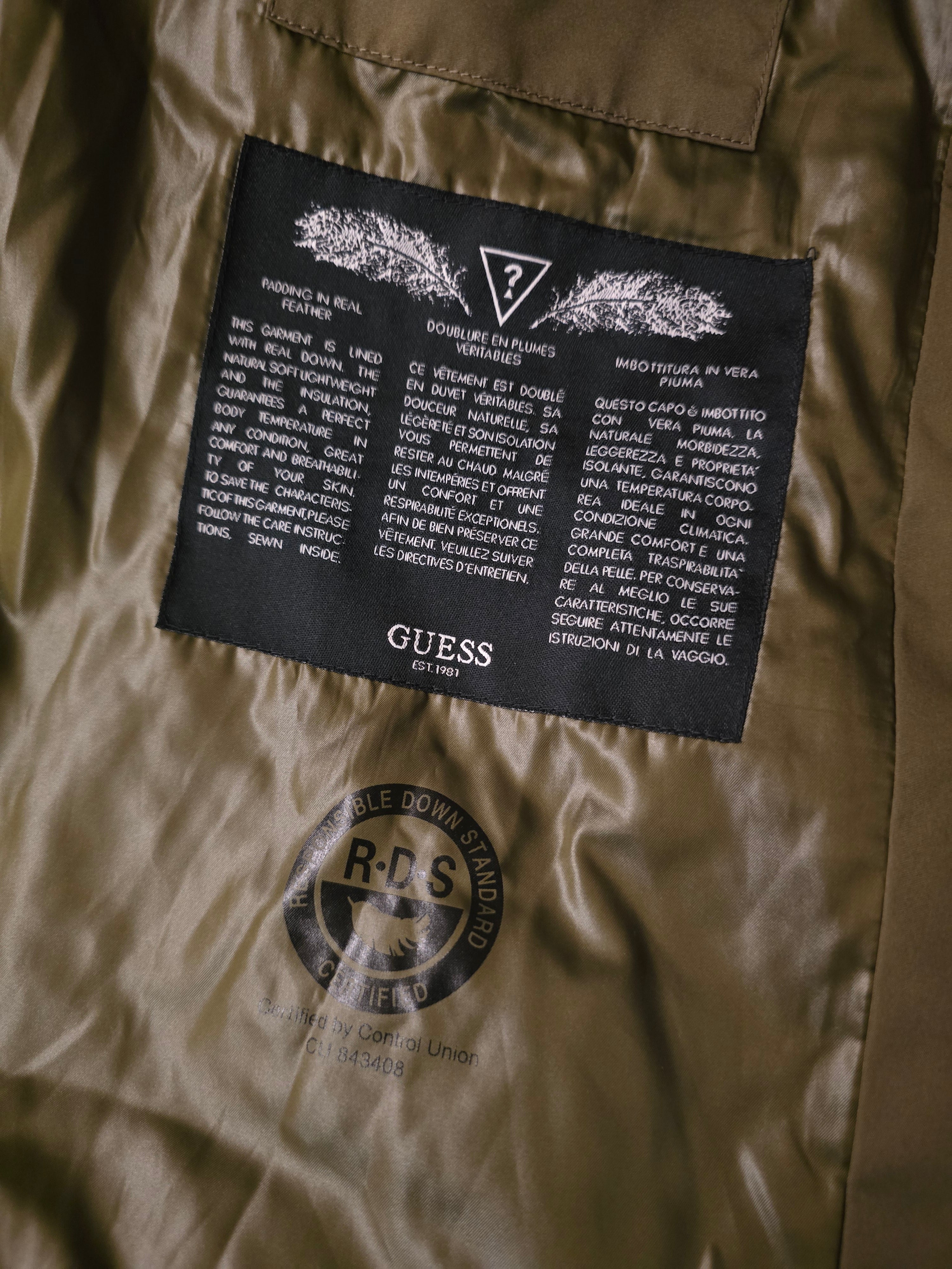 Manteau Olive / Marron GUESS Femme