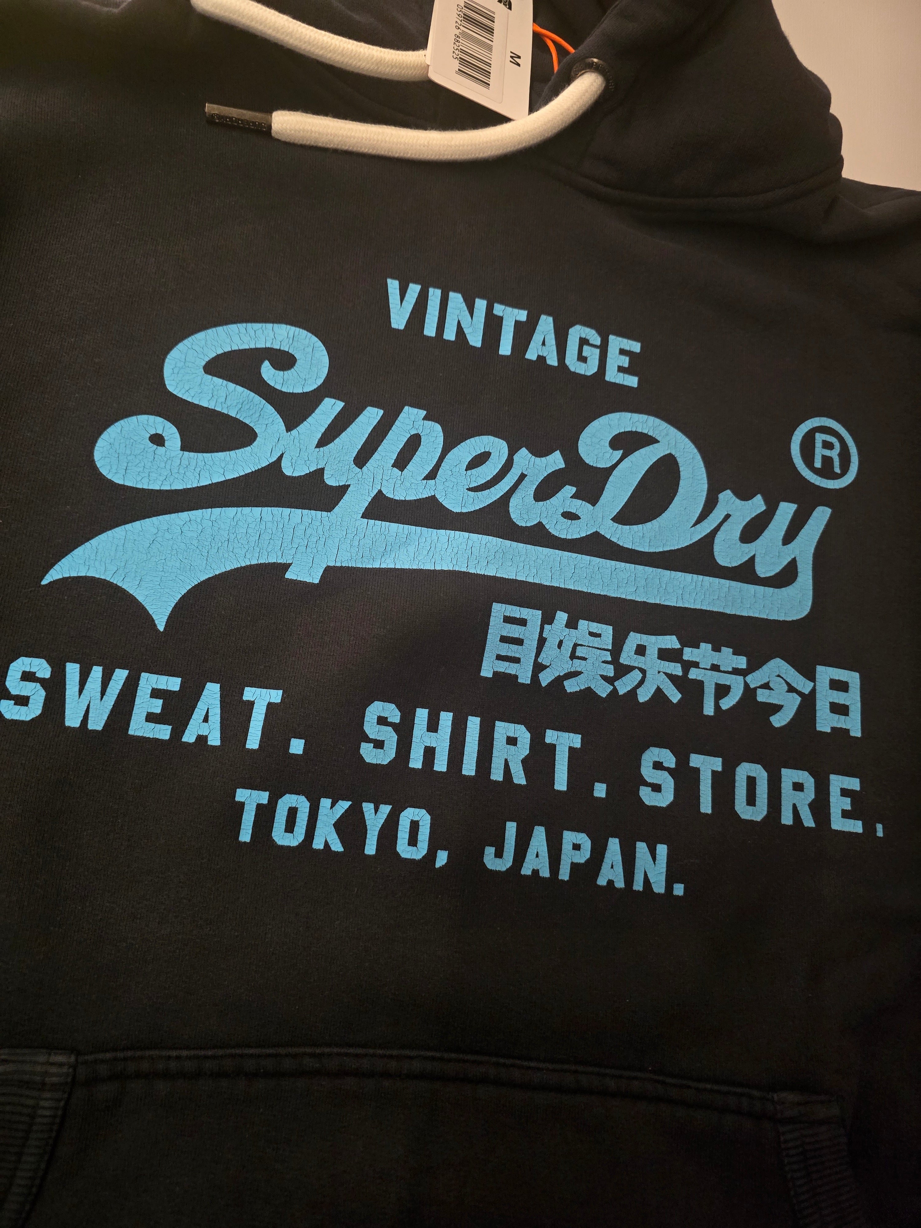 Sweat à capuche Black Navy Superdry homme