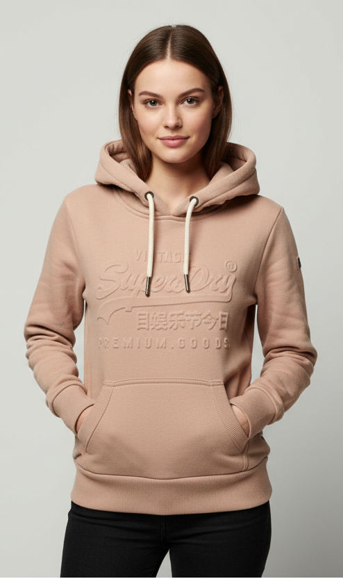 Sweat rose femme Superdry