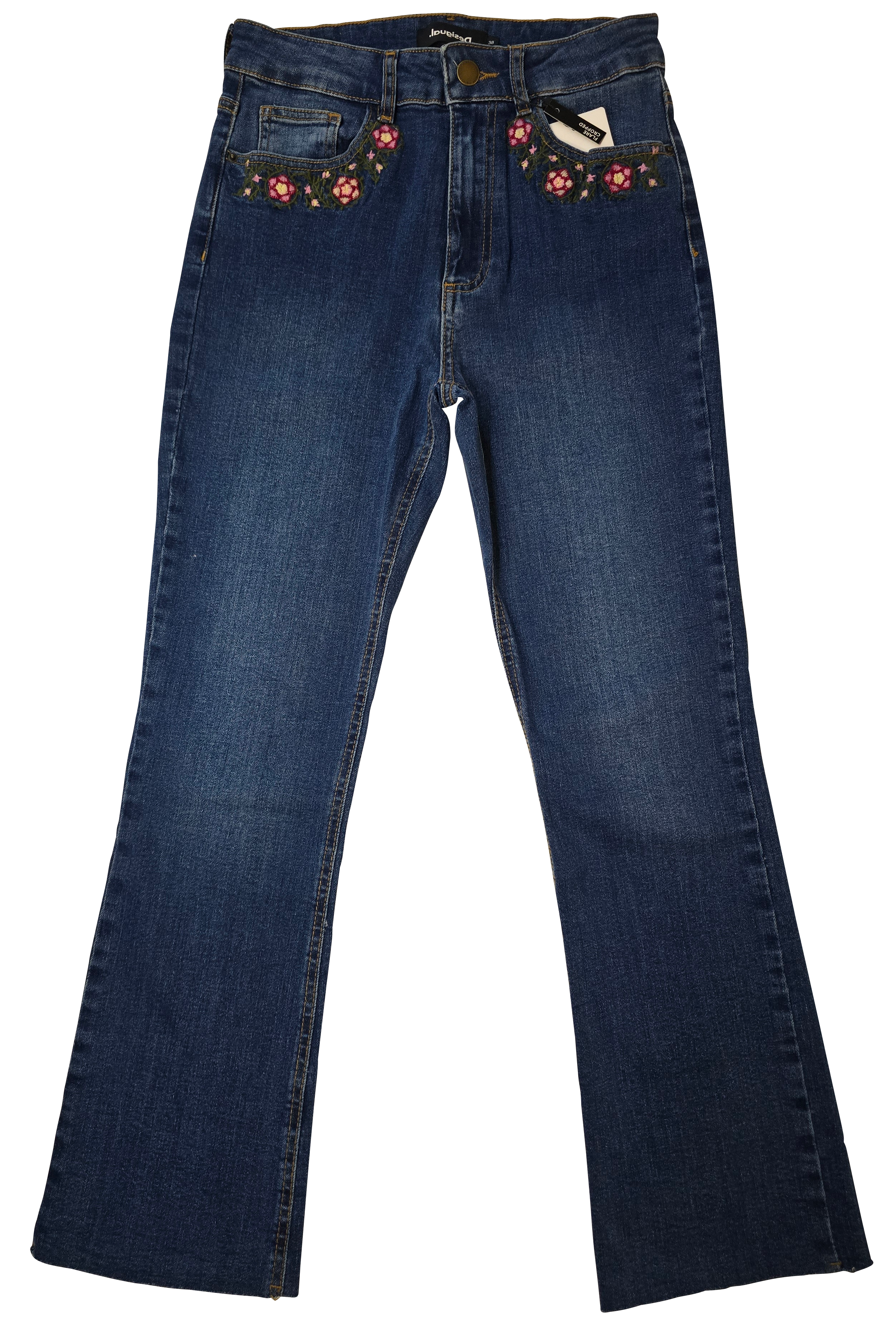 Jean Desigual Flare Cropped