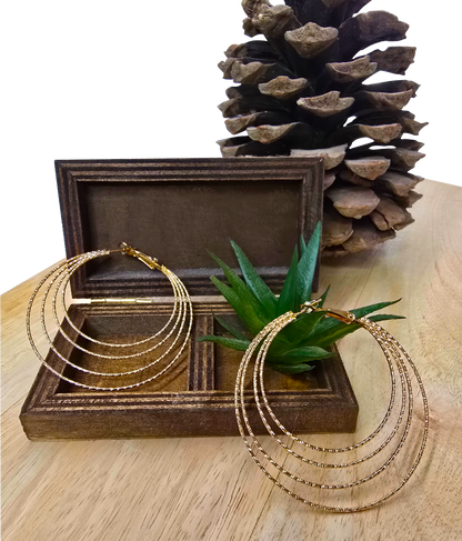 Boucles d'oreilles La Chiquita multirangs