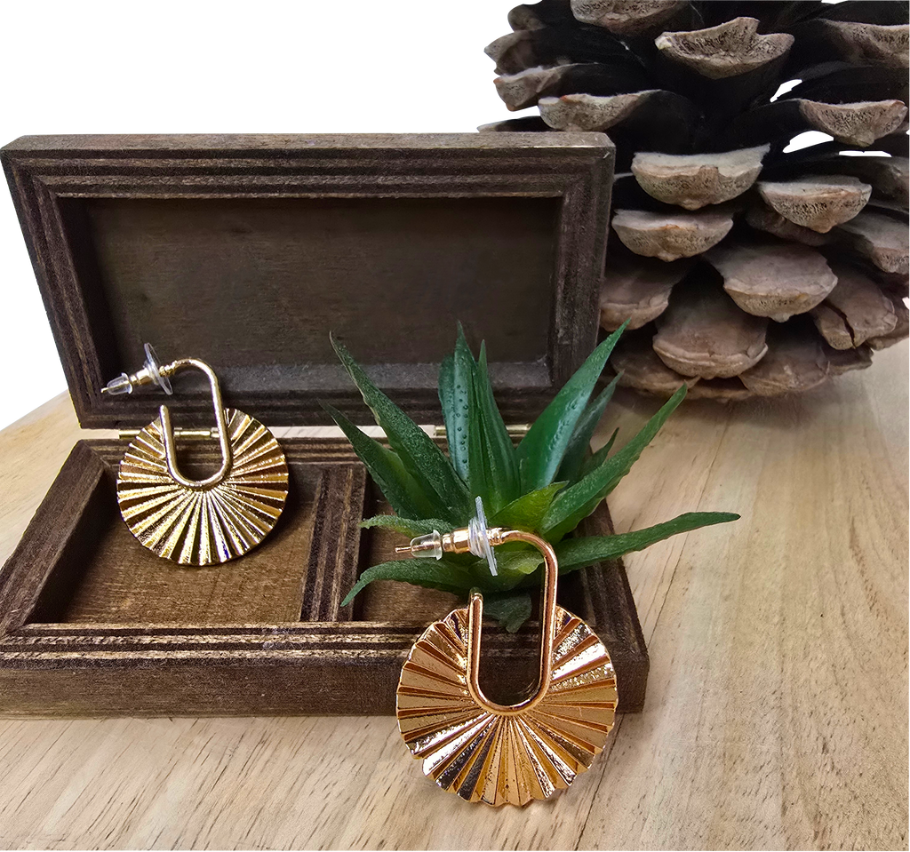 Boucles d'oreilles La Chiquita disques éventails