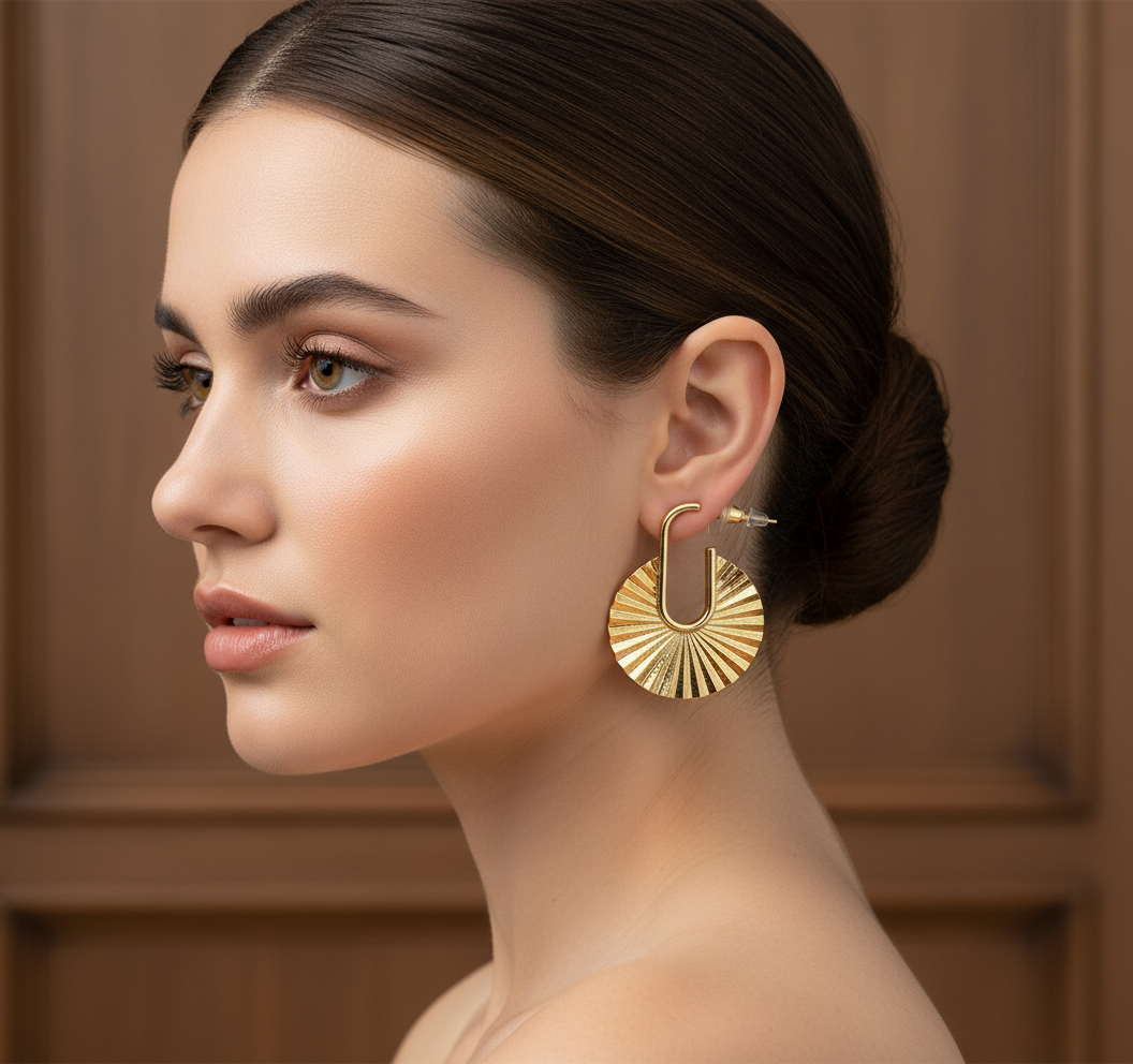 Boucles d'oreilles La Chiquita disques éventails