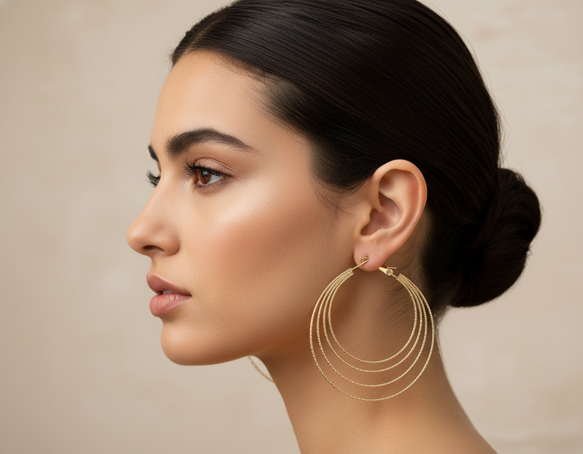 Boucles d'oreilles La Chiquita multirangs