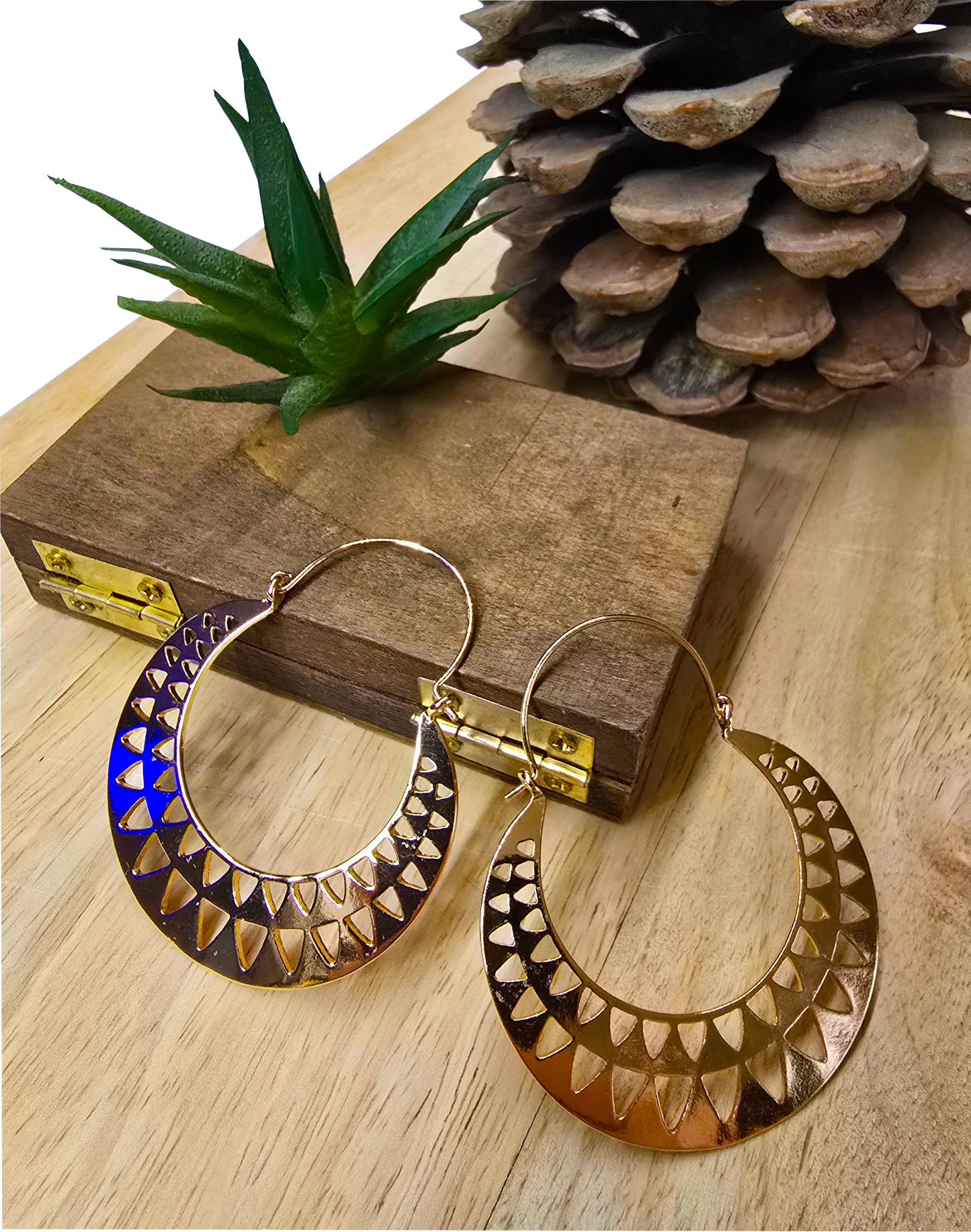 Boucles d'oreilles La Chiquita disques ajourés