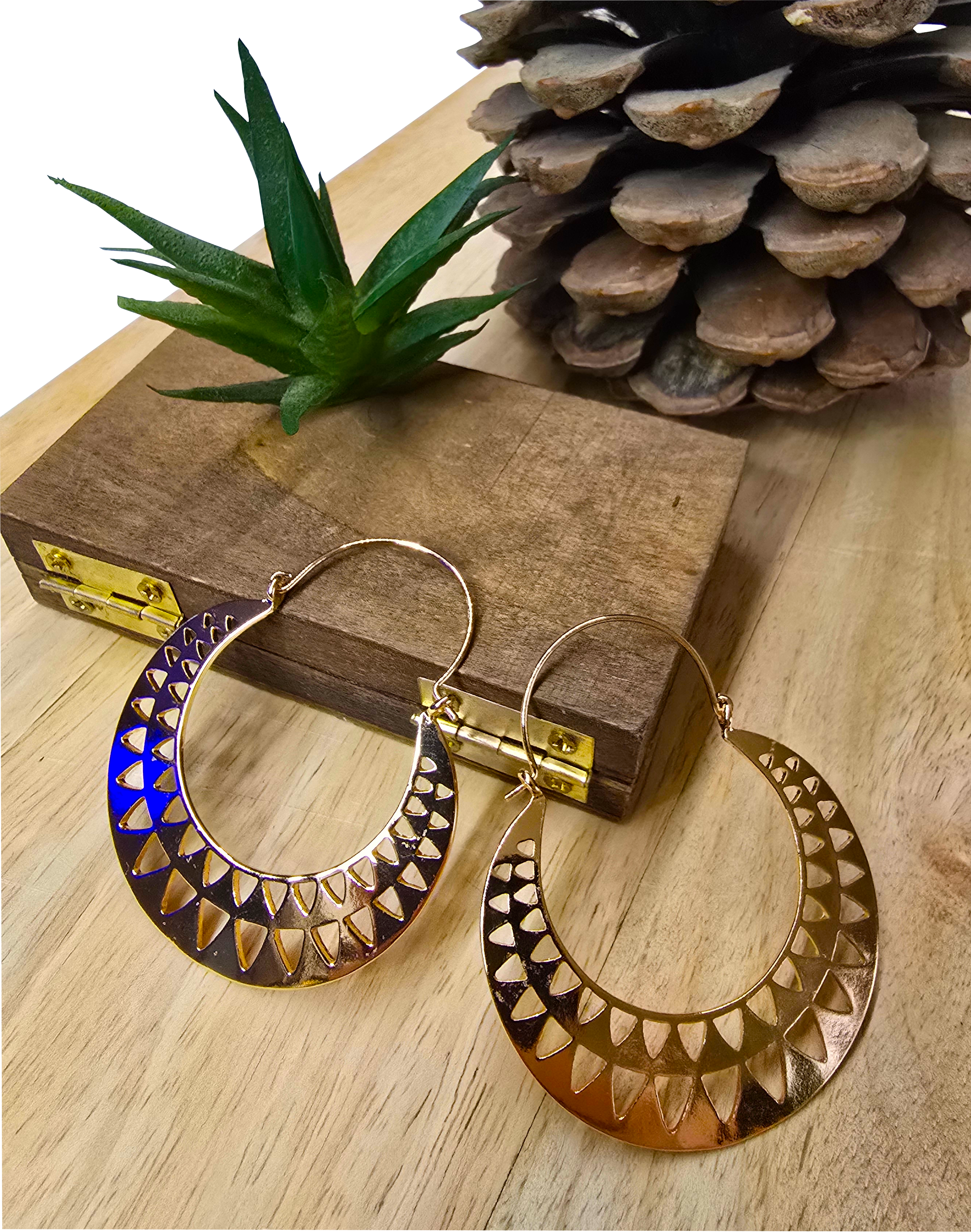 Boucles d'oreilles La Chiquita disques ajourés