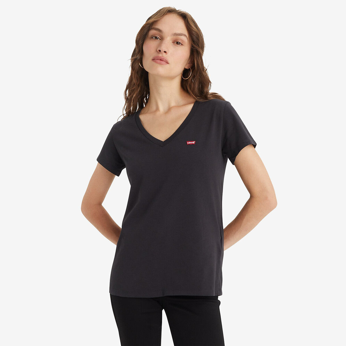 T-shirt col V noir Levi's Femme
