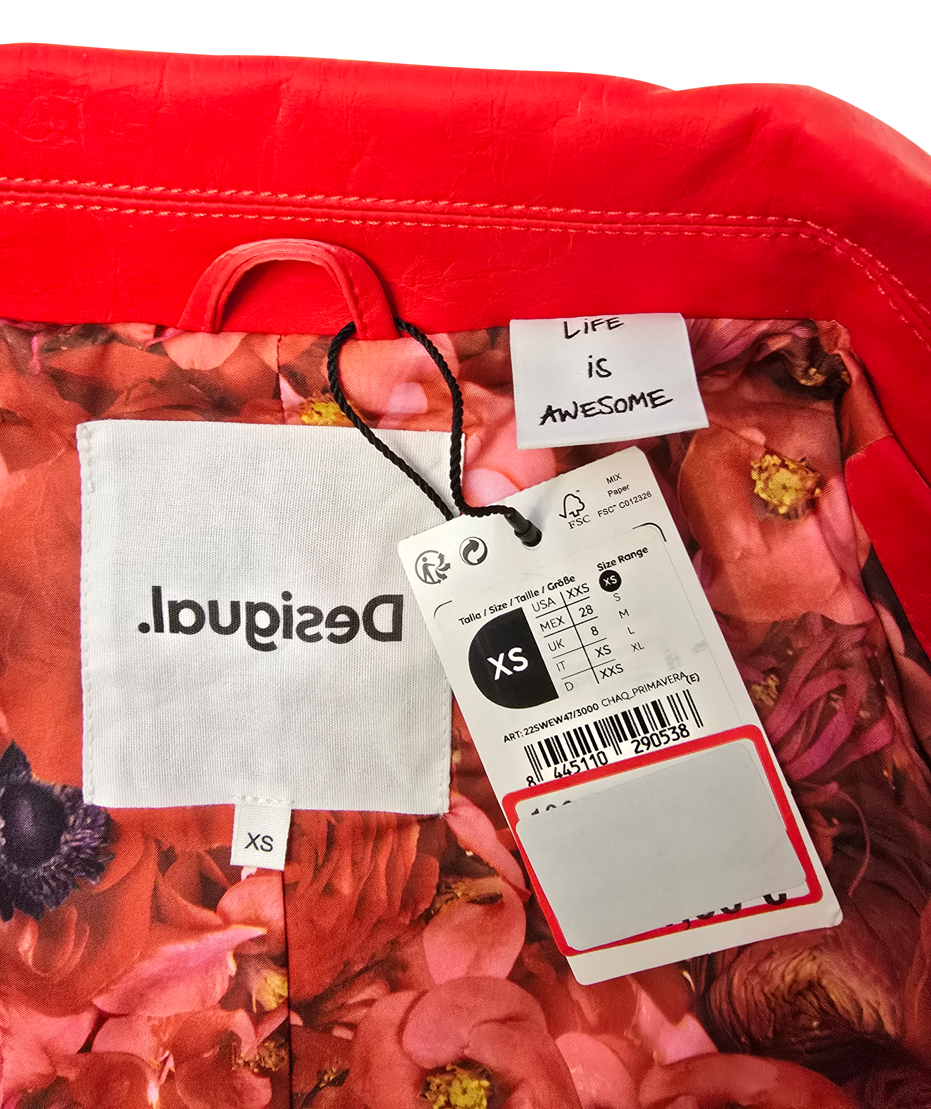 Veste rouge Desigual style blouson