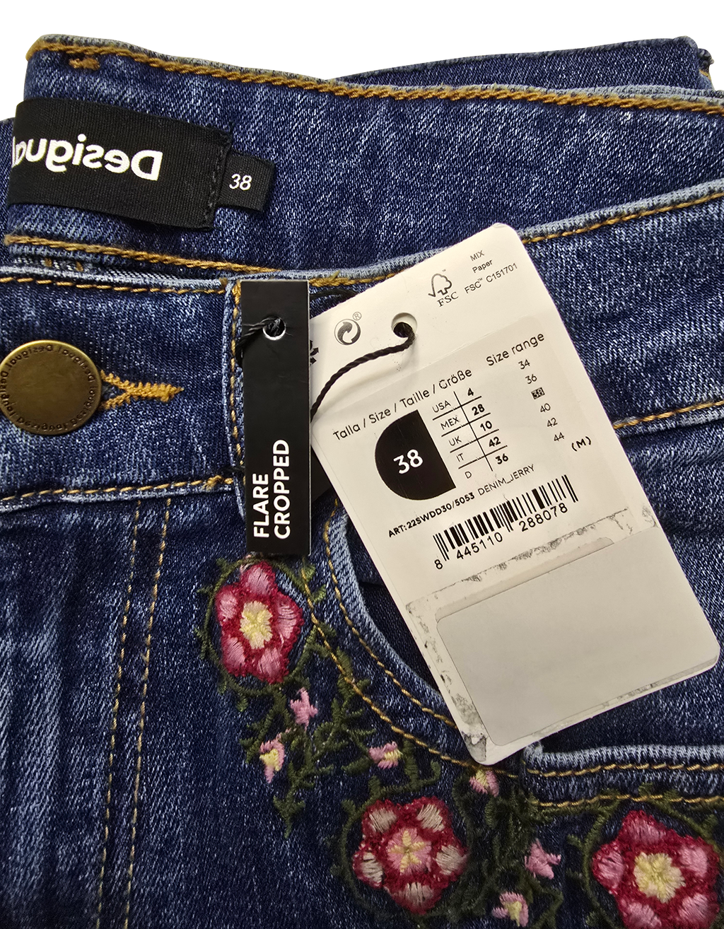 Jean Desigual Flare Cropped