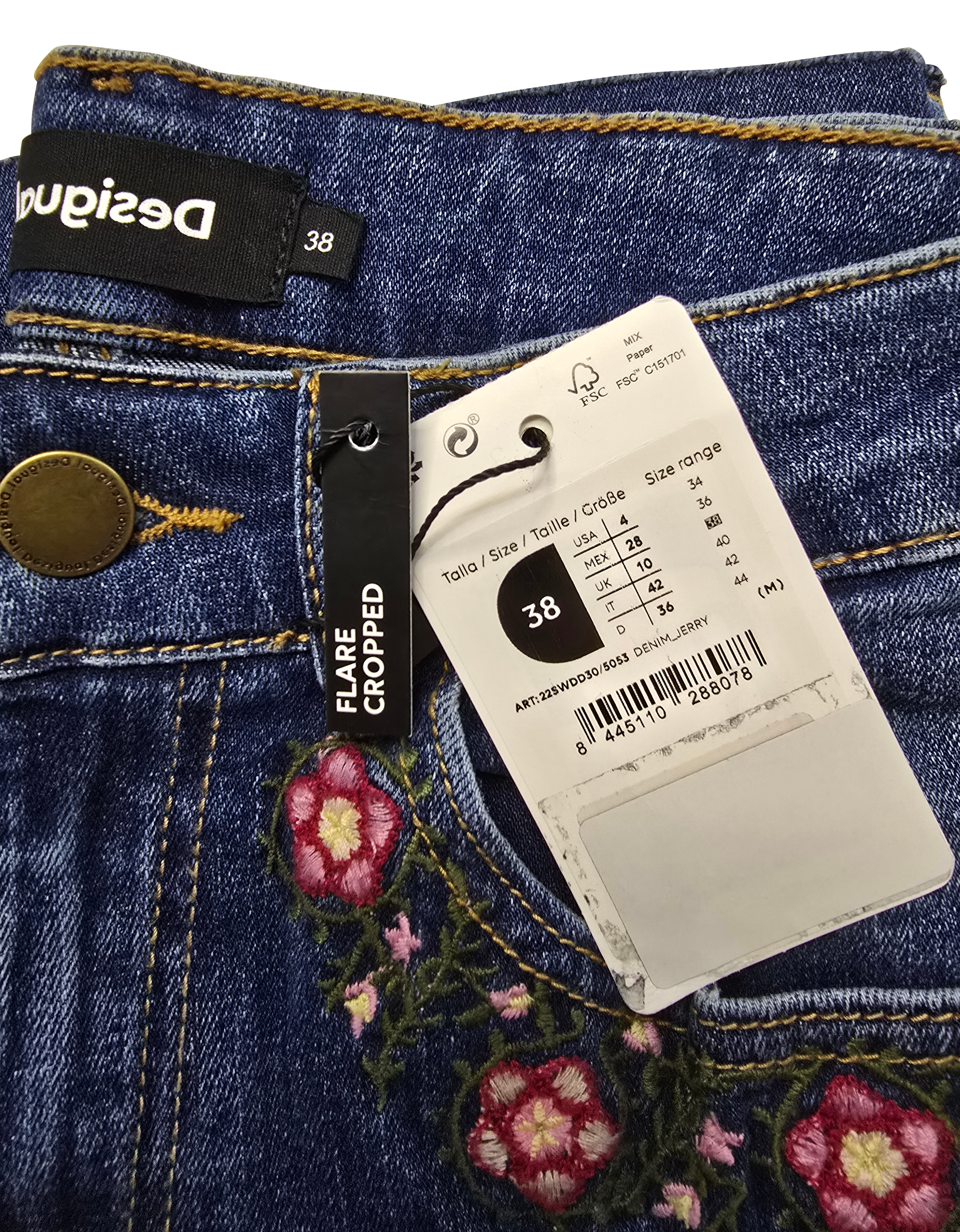 Jean Desigual Flare Cropped