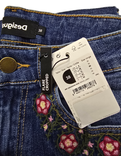 Jean Desigual Flare Cropped