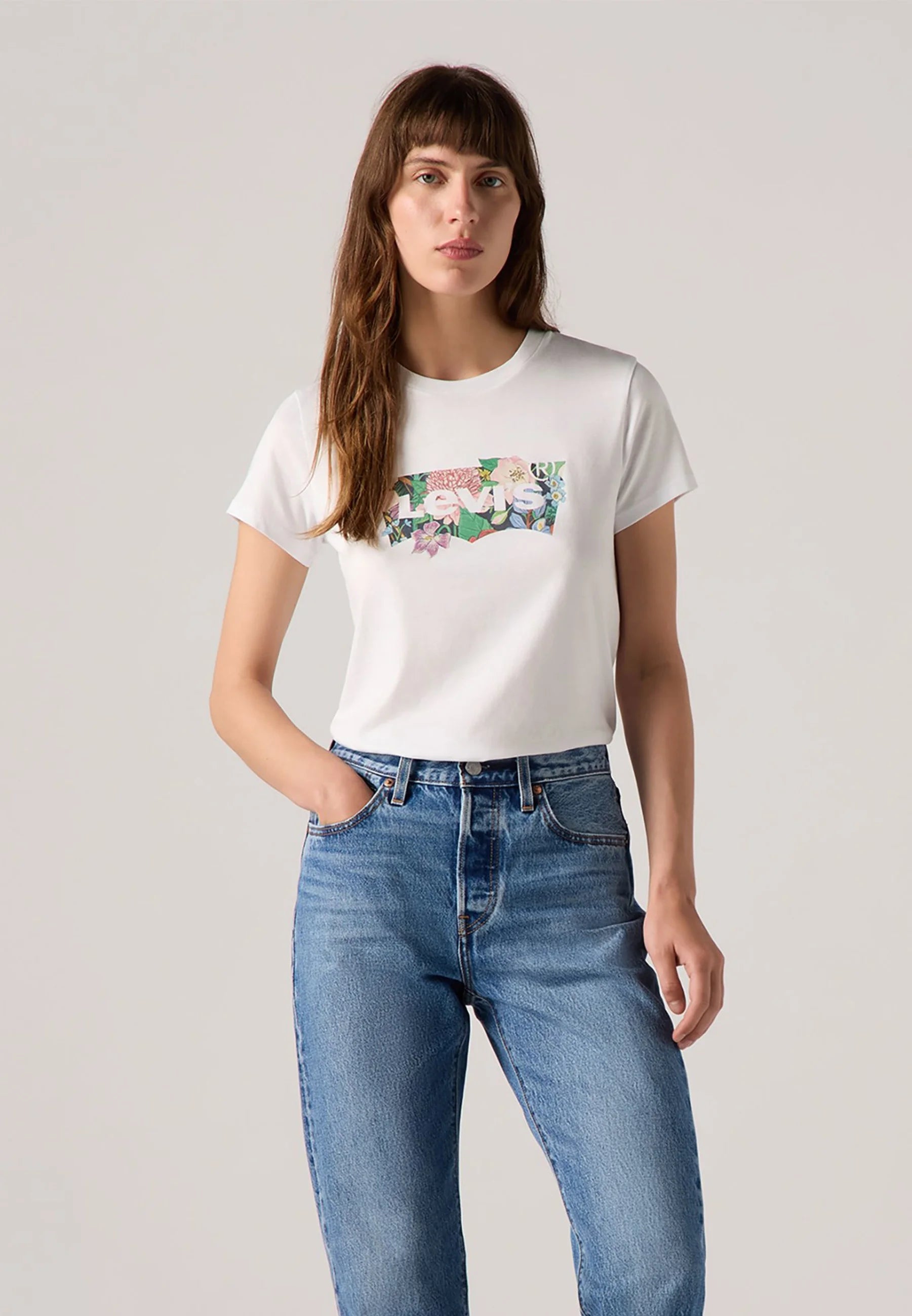 T-shirt blanc floral The Perfect Tee Levi's