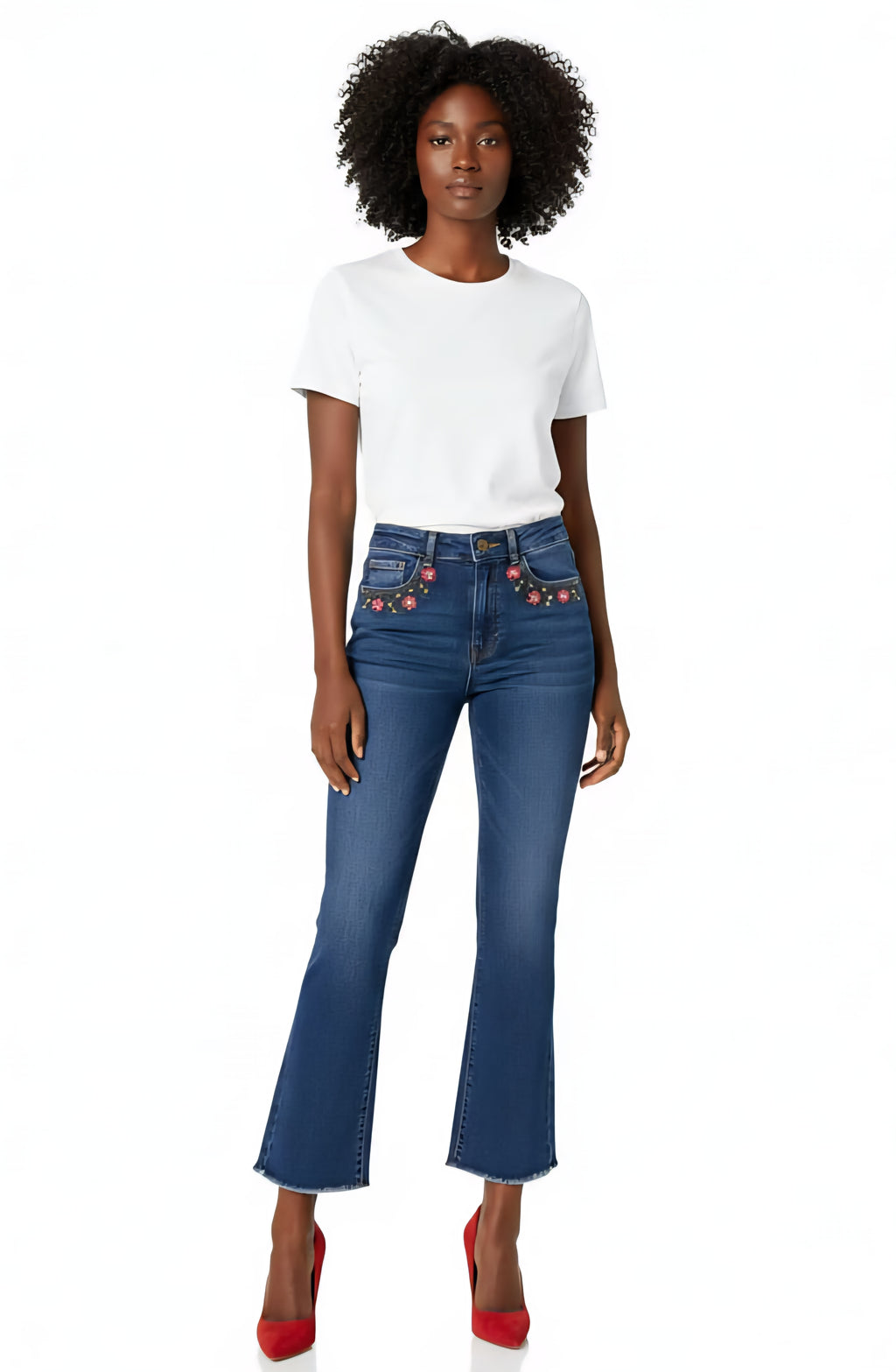 Jean Desigual Flare Cropped