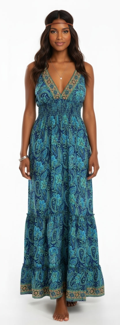 Robe Ipanima turquoise dos nu