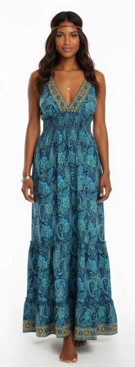 Robe Ipanima turquoise dos nu