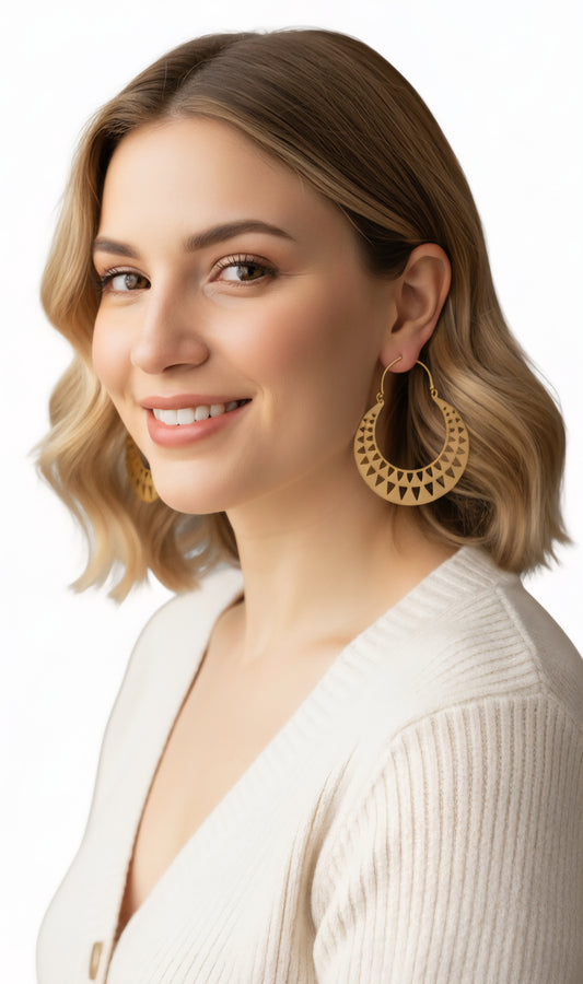 Boucles d'oreilles La Chiquita disques ajourés